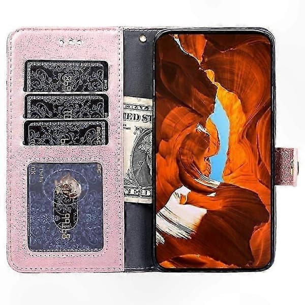 A56 5G Leather Case with Zipper - Protective Smartphone Case Rose Gold