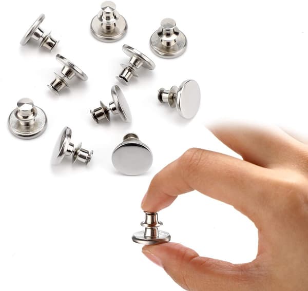 Jeans Magic Button, 20 sett 17mm erstatningsknapp for jeans, sømløs avtakbar