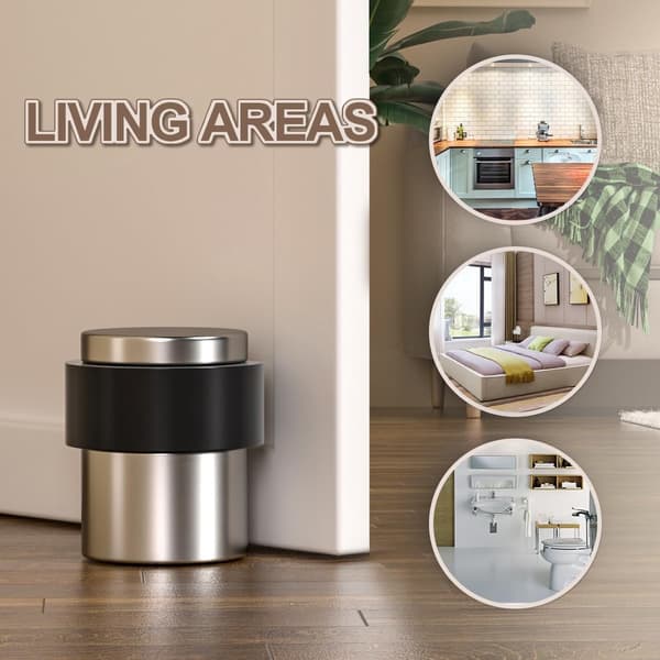 2 stycken - 40*40*45 mm - Dörrstopp - cylindriskt dörrstopp - dörrstopp i rostfritt stål - för golvmontering