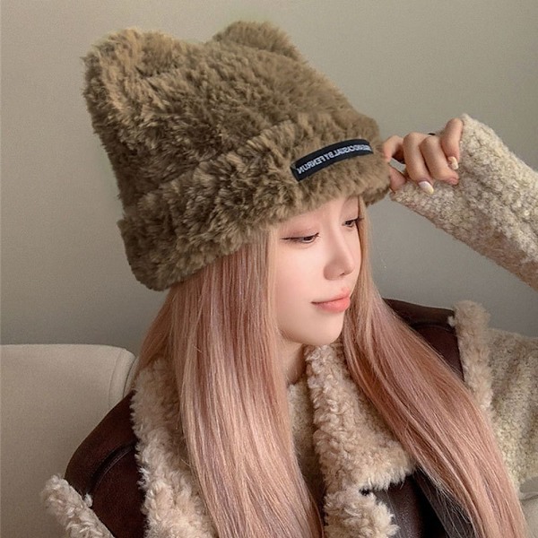 Plysj Beanie Hat BEIGE beige