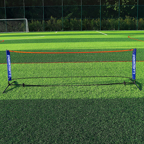 Bärbart hopfällbart standard professionellt badmintonnät inomhus utomhus Vit White 6.1m