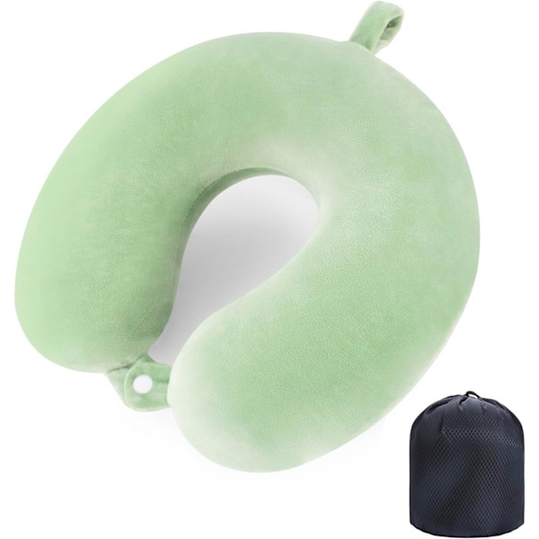Reisepute Nakkepute Memory Foam Reiseputer Hodestøttepute for Fly T tog Bil Kontor Reise Essensielle Flypute for en Lang Tid Grå Gr Green One Size
