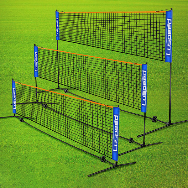 Bärbart hopfällbart standard professionellt badmintonnät inomhus utomhus Vit White 4.1m