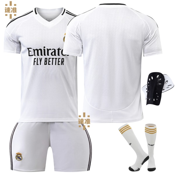 2425 Real Madrid Hemmatröja Utan Nummer S No Number + Socks + Protective Gear