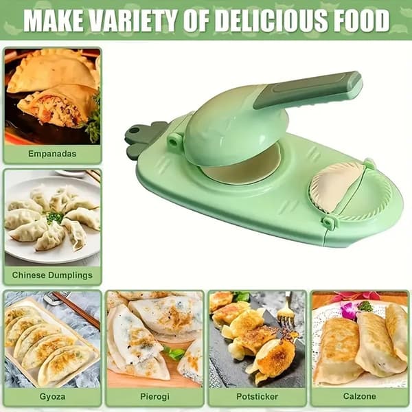 Søt 2-i-1 Dumpling Maker Multifunksjonsform for pannekaker Green