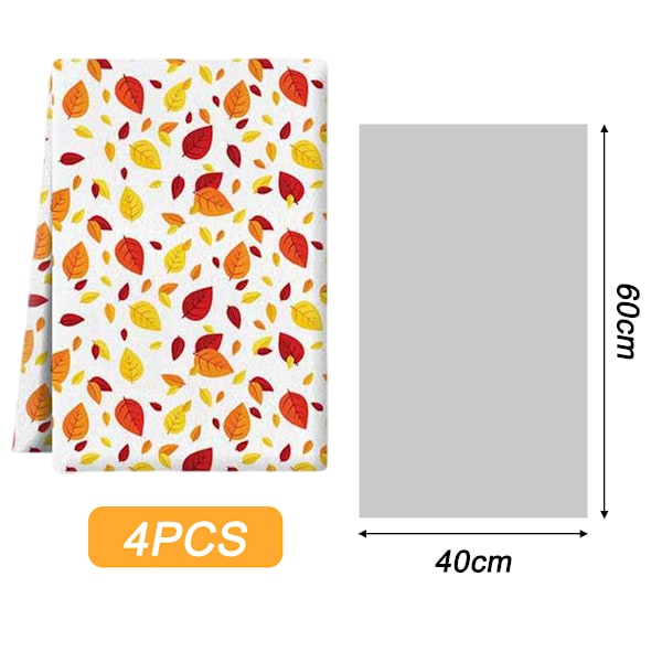 2-pack Handdukar Söta Pumpor Lönnlöv Bomull Badhandduk Höst Diskhandduk för Thanksgiving Torkning Rengöring Matlagning, 40*60 cm Style 1