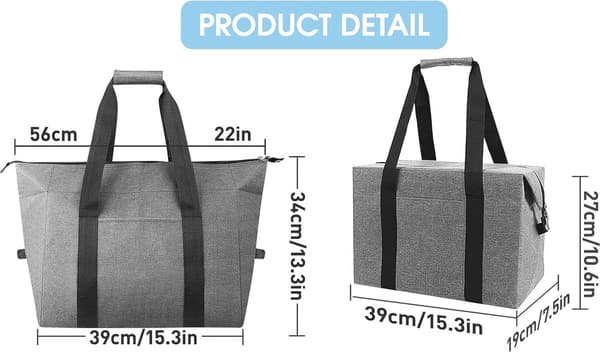 Kylväskor - Lunchväska - Vikbar Kylväska - 20 L - 30x27x19 Cm - Isolering - Heminredning