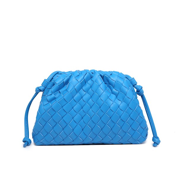 Pilvireppu 2024 uusi tyyli laukku naisten lehmännahka rypytetty dumpling-laukku naisten käsilaukku olkalaukku MJ51 Electric Blue Electric Blue Electric Blue 22*9*14cm