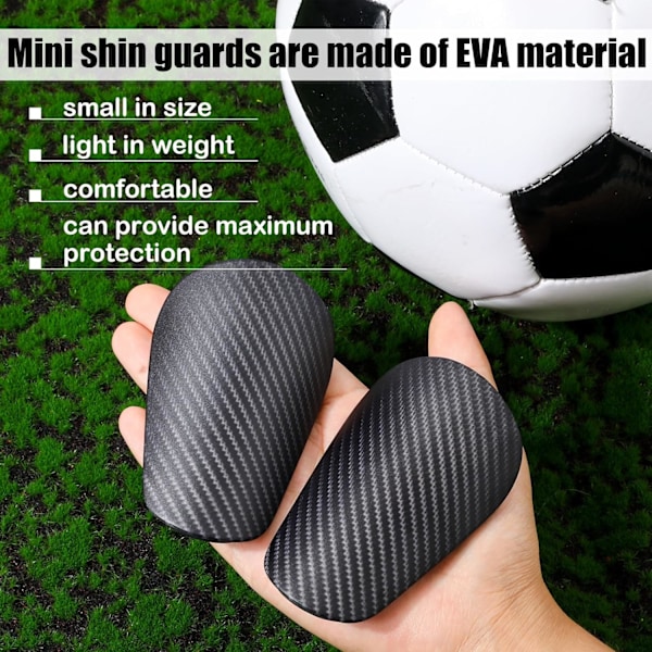 Mini fodboldbeskyttere, mørkegrå ekstra mini fodboldbeskyttere ungdom og voksne skinnebensbeskyttere (Mini, 9,5x4cm)
