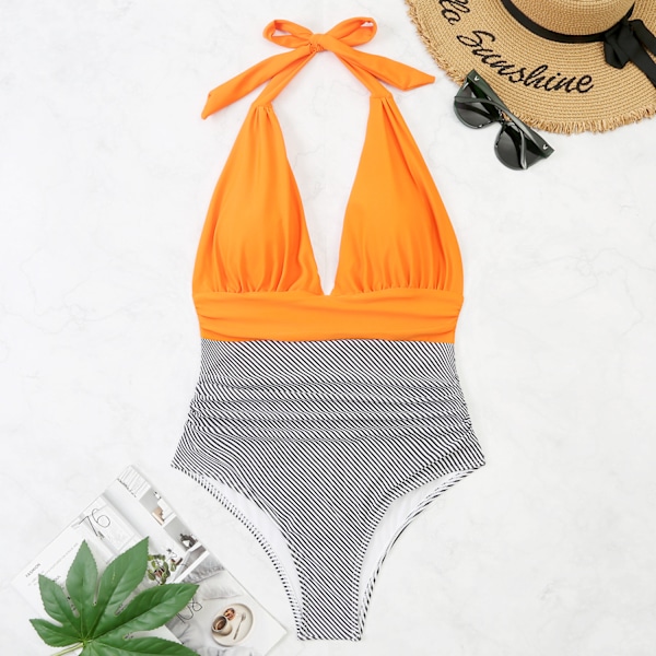 Ny ankomst exportfashion bedst sælgende badedragt til kvinder, ét stykke, rygløs, sexet, konservativ, mavedækkende, grænseoverskridende bikini, engros orgen orgen XXL