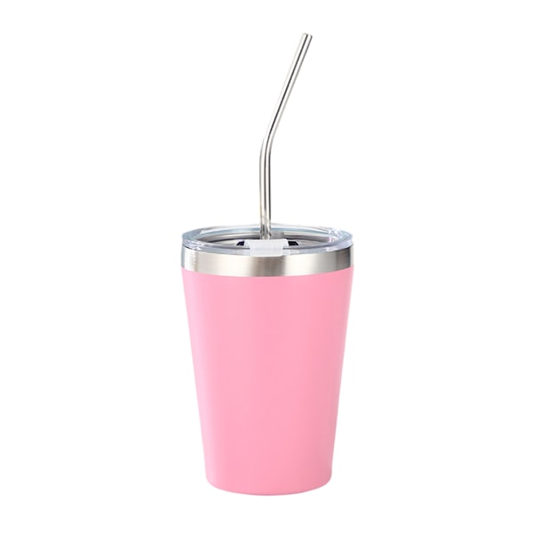 Rustfrie Barnekrus med Sølebestandig Lokk, Sugerør & Silikonhylser, 355 ml, BPA-frie, Isolerende, for Kalde & Varme Drikker Style 3