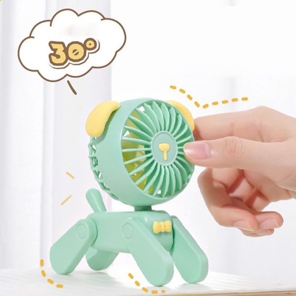 Mini tegnet kæledyrsventilator USB Elektrisk ventilator BEIGE HJORTHJORT Beige Beige deer-deer