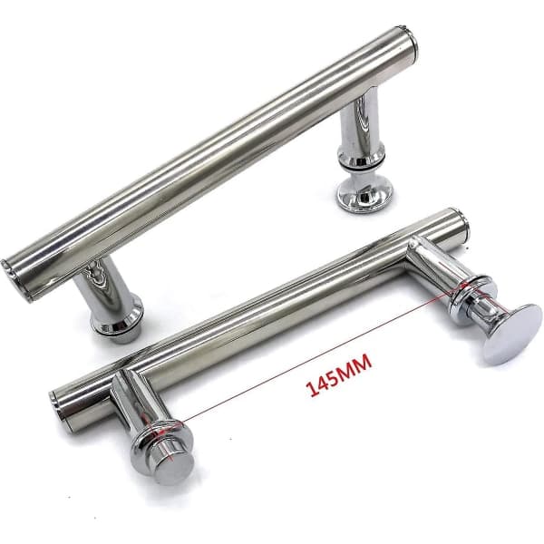 2 stk. 145 mm (14,5 cm) Krom Abs dusjdørhåndtak, hull til hull