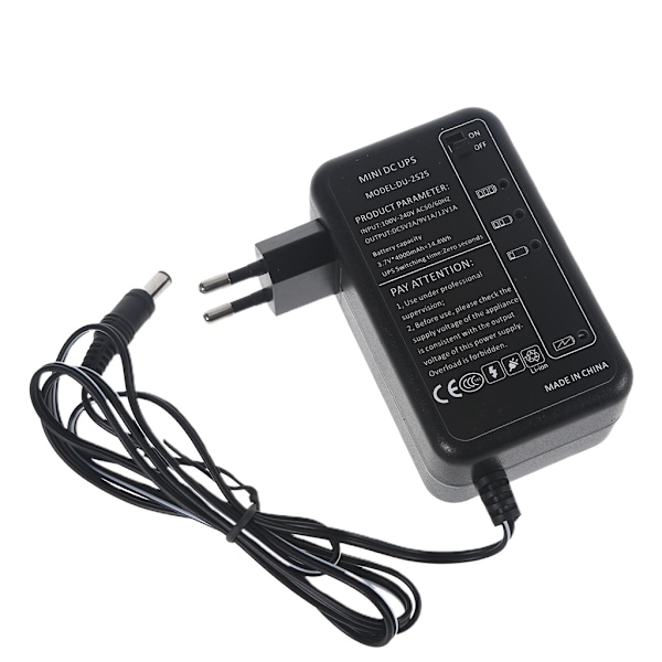 Genopladelig 4000mAh 5V 9V 12V UPS Uafbrydelig backup-strøm 5,5x2,1mm udgang til WiFi-router LED CCTV-kamera