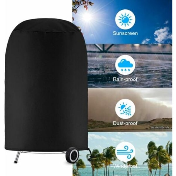 Grilldækken, rundt grilldækken, grilldækken presenning, grilldækken presenning vandtæt anti-UV-beskyttelse (70 x 70 cm)