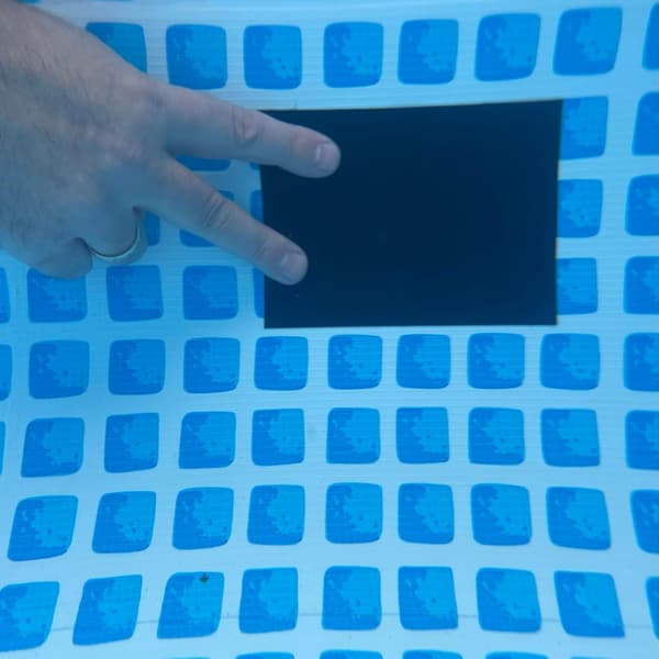 12 stk. sort undervands vandtæt tape, swimmingpool ridse