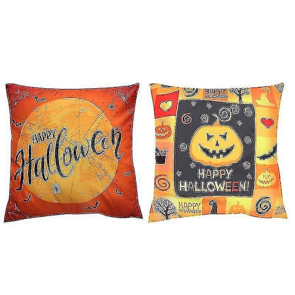 2pcs Happy Halloween Pillow Case For Halloween Decorations