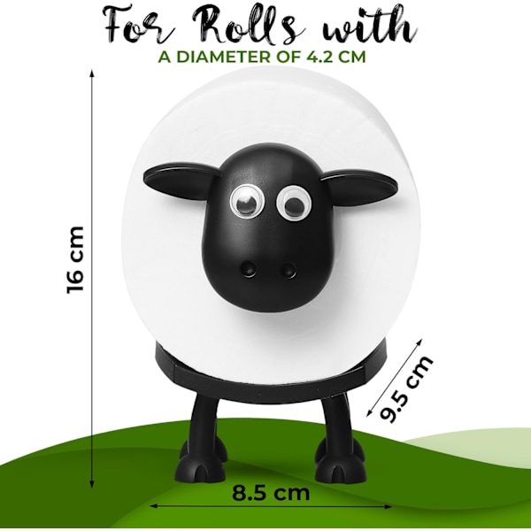 Toilet Paper Holder Sheep - Söt Badrumsinredning - 3-pack