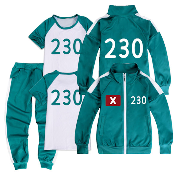 Squid Game 2 Spillere Cosplay Kostyme Treningsdress Komplett Klesett Nr.230 Nr.230 160cm