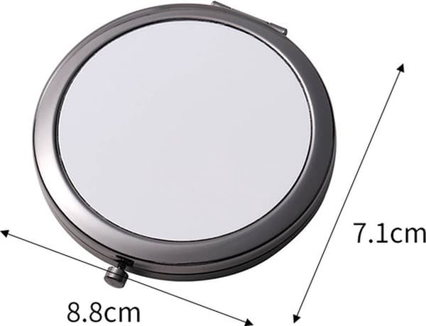 Makeup Spejl - Håndlomme Rejse Mini Foldbar Sammenklappelig Kompakt Bærbar Sort_yu