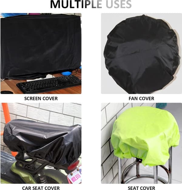 2-pak vandtætte rygsæk-regnslag, 210T polyester, reflekterende striber, til vandring, cykling og klatring, sort og grøn, 30-40L 2PC L