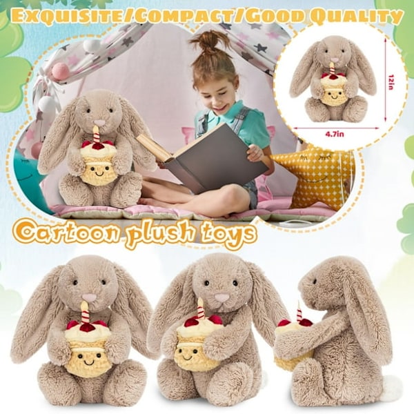 Jellycat Kanin Gosedjur Leksak, Kanin Jellycats Nyckelring, 30 cm Jellycats Söta Gosedjur