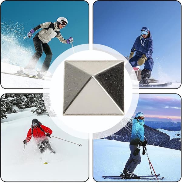 18-pack Snowboard Stomp Pads Zinklegering Halkfritt Grepp för Snowboard och Skidor Silver
