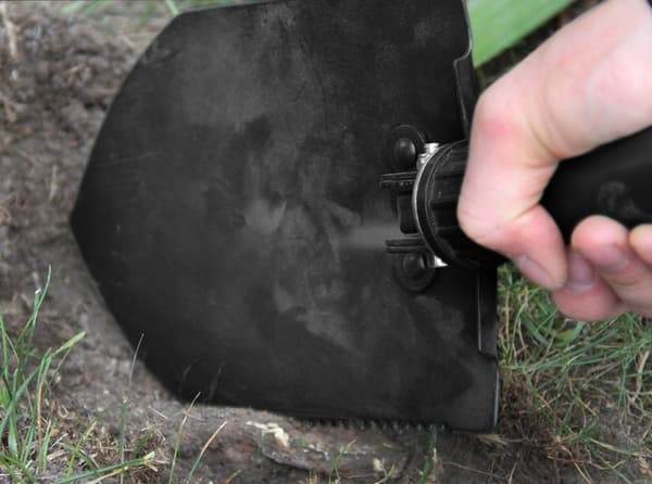 3-i-1 Hopfällbar Spade/Hacka/Såg - Camping_jar Svart black
