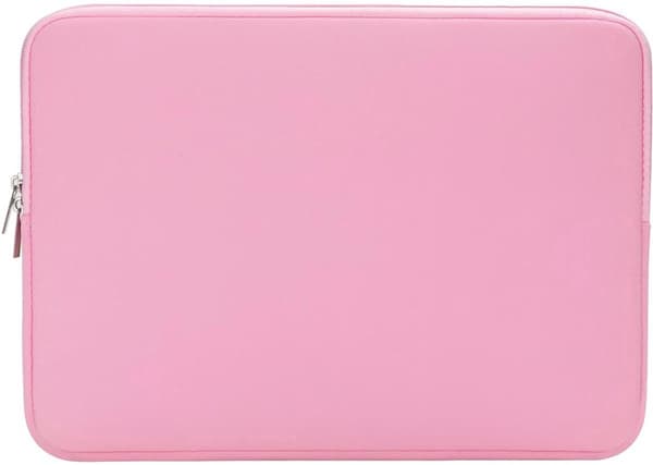 Bærbar computer sleeve, stød- og ridsefast, letvægts polyester med neopren inderside, til arbejde og rejser, pink, 14 tommer
