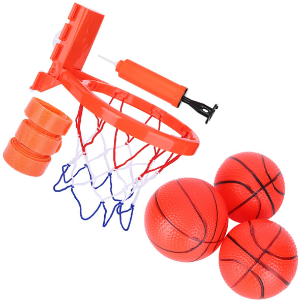Basketbåge 2-i-1 Sucker Typ Spel Badrum Toalettprylar med 3 bollar
