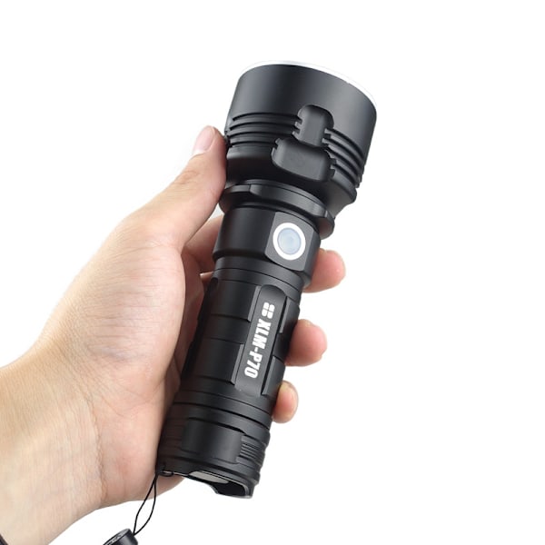 30 000-100 000 lumen Högpresterande LED Vattentät Ficklampa Ultra Bright P70