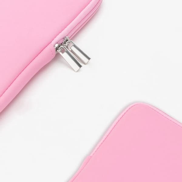 Bærbar computer sleeve, stød- og ridsefast, letvægts polyester med neopren inderside, til arbejde og rejser, pink, 14 tommer