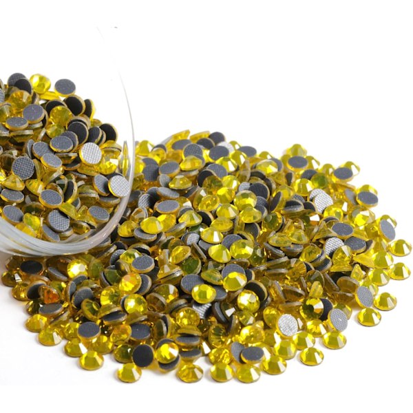 1600 st Hotfix Citrongula Strassstenar för Hantverk, SS20 (4,6-4,8 mm) Citrongul Lemon Yellow SS20