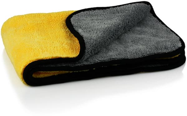 Bil Tørrehåndklæde - Mikrofiber - Absorberende - Gul med grå - 60x40 cm