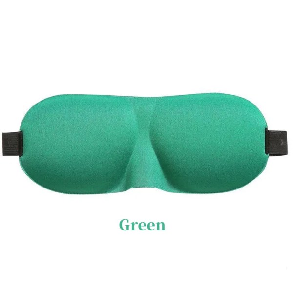 3D Sömnmask Ögonlapp Ögonbindel Sovhjälpmedel Ögonmask Ögonlapp Ögonlapp Kvinnor Män Mjuk Bärbar Maskering Resa Ögonlapp 1 st 3D Green