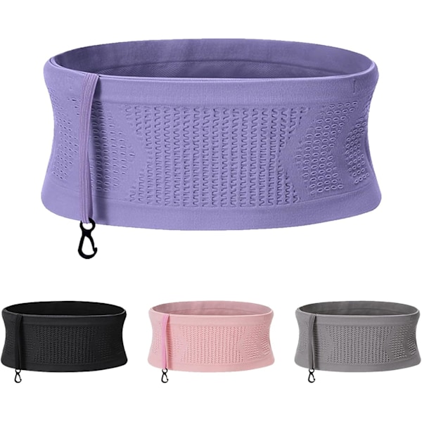 Andas taljekæde taljebælte skjult skabelon taljetaske damer hendes mavetaske port løb mobilholder nøgler pengeholder lilla S Purple Purple S