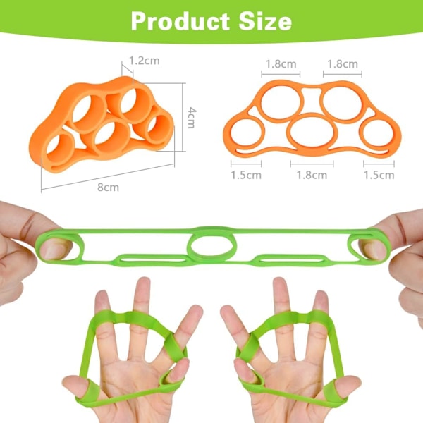 Grebstyrkeforstærker, Silikon Håndtræner til Muskeltræning, Stressaflastning & Genopretning pieces