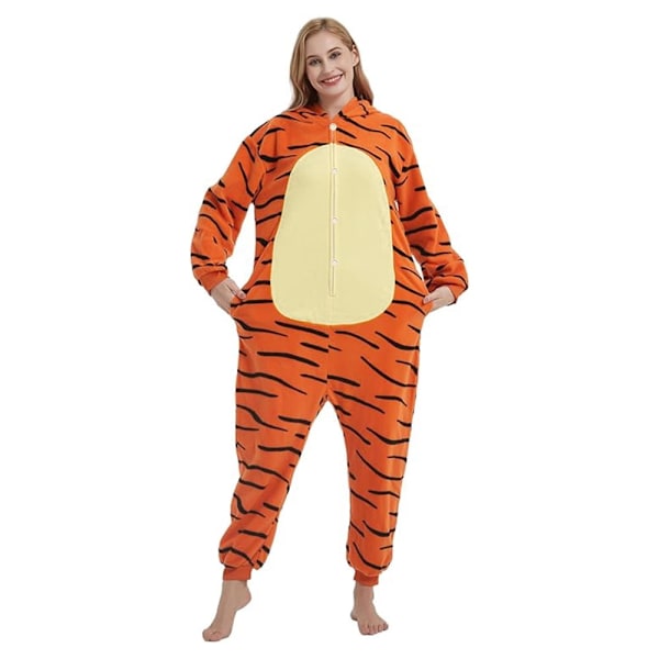 Aikuisen Tigeri Onesie - Univaatteet, Eläinpiirretty Asu ja Teini-ikäisten Pyjamat, Unisex Joulu Halloween Cosplay l