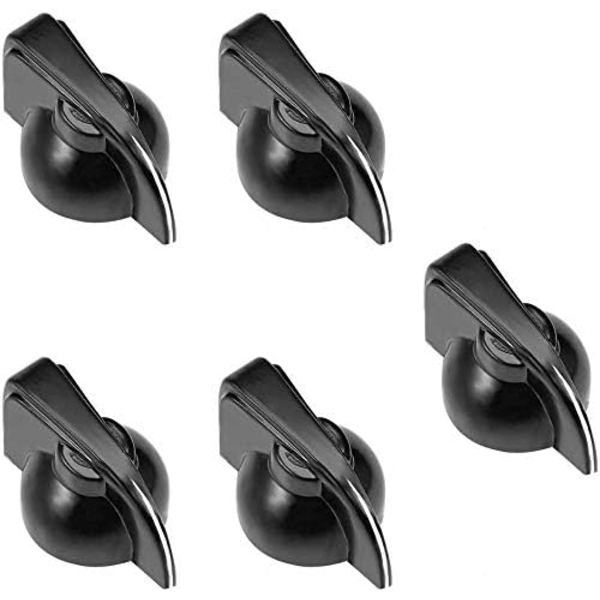 10 stk. Potentiometerknapper: Sort Chickenhead med Skrue K7-2 Sort Sort Sort