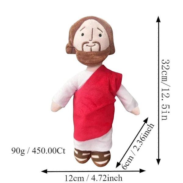 30cm Jesus Plysjdukke - Myk Leke, Actionfigur, Kosedyr, Hjemmeinnredning