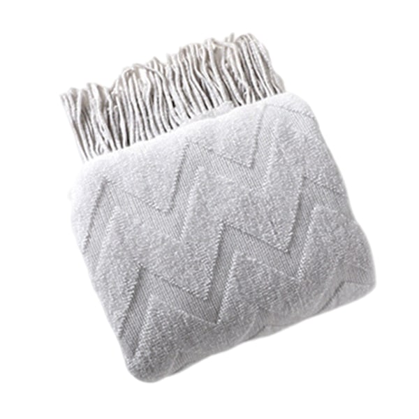 Stickad Pläd Varma Dekorativa Nätplädar Mjuka Vävda Plädar för Soffa Säng Hem Hotell Sängdekoration Light gray