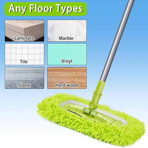 Återanvändbara torrmoppdukar i mikrofiber för våtmoppar Kompatibla med Swiffer Sweeper Mop Ersättningsmoppar för rengöring av golv med hårda träytor 4 Pack