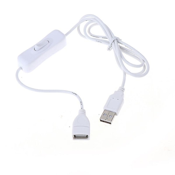 1m USB-kaapeli virtakytkimellä päälle/pois - USB-jatkojohto USB-lampulle, USB-tuulettimelle Hfmqv