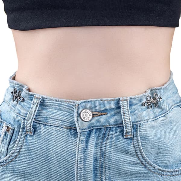 Buksereduser - 8 deler - Sett for stramming av midje - Nåler - Midjeforlenger - Knapper for forkorting av jeans