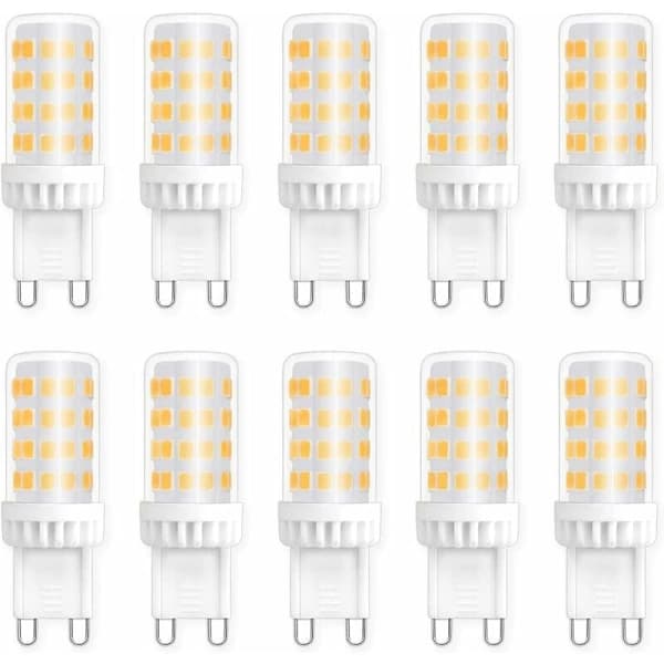 G9 LED Bulb 10-pack, 5W 4000K Cool White Light, 360 Degree Beam Angle, Halogen Replacement