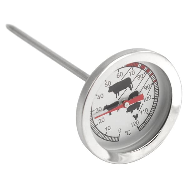 2x stegetermometer i rustfrit stål - analogt kødtermometer_jar