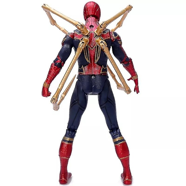 Spiderman Figur Legends Avengers Iron Spider Actionfigur 17 cm PVC med lysende Spider-man dukke Statuett Barnegave