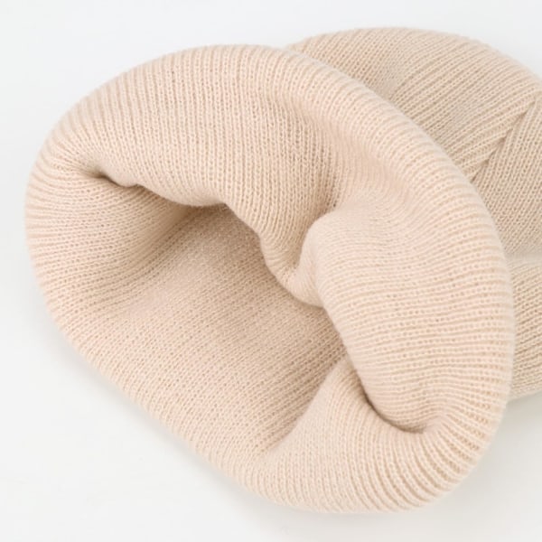 Vinterstickad Mössa för Småbarn - Mjuk Unisex Varm Hatt för Pojkar och Flickor 2 Pack Hats: Beige/Coffee 3-7 years