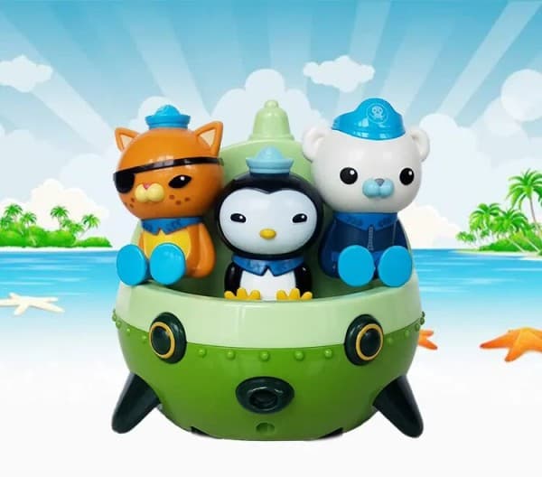 Octonauts Træk-Tilbage Bil Bat Model Barnacles Kwazii Peso Anime Action Figur Legetøj