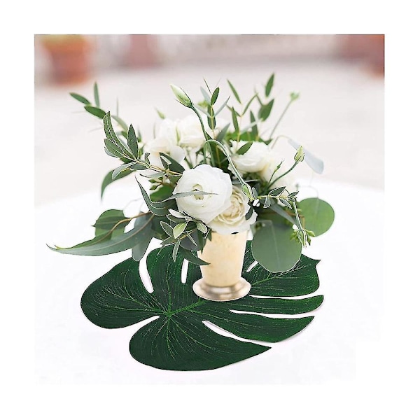 120 stk Tropiske Palmblade Planteimitation Blade - Hawaiiansk/ Luau/ Festbord Dekorationer